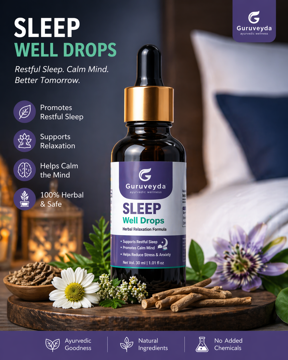 Guruvayda SleepWell Drops