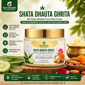 Guruveyda Shata Dhauta Ghrita – Ayurvedic Skin Repair & Nourishing Cream